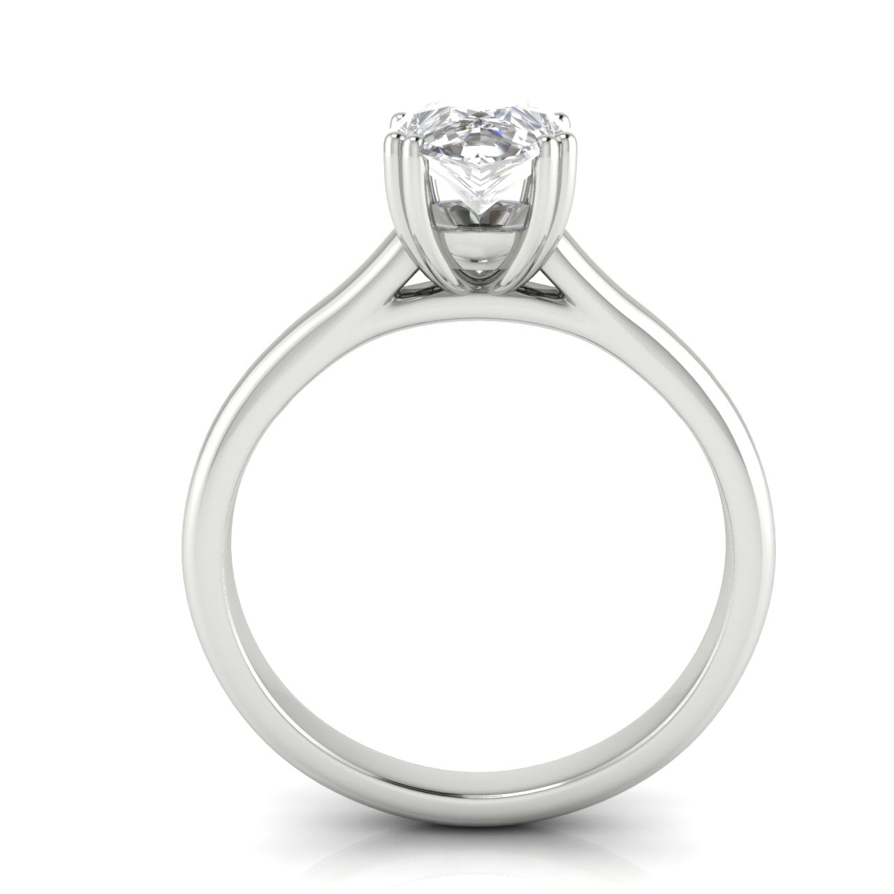 Double Prong Pear Shaped Moissanite Engagement Ring