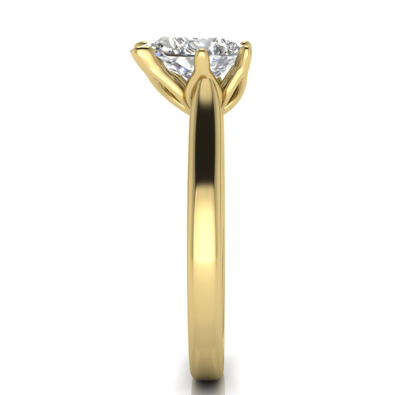 Floral Pear Shaped Moissanite Engagement Ring