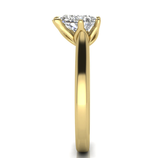 Floral Pear Shaped Moissanite Engagement Ring