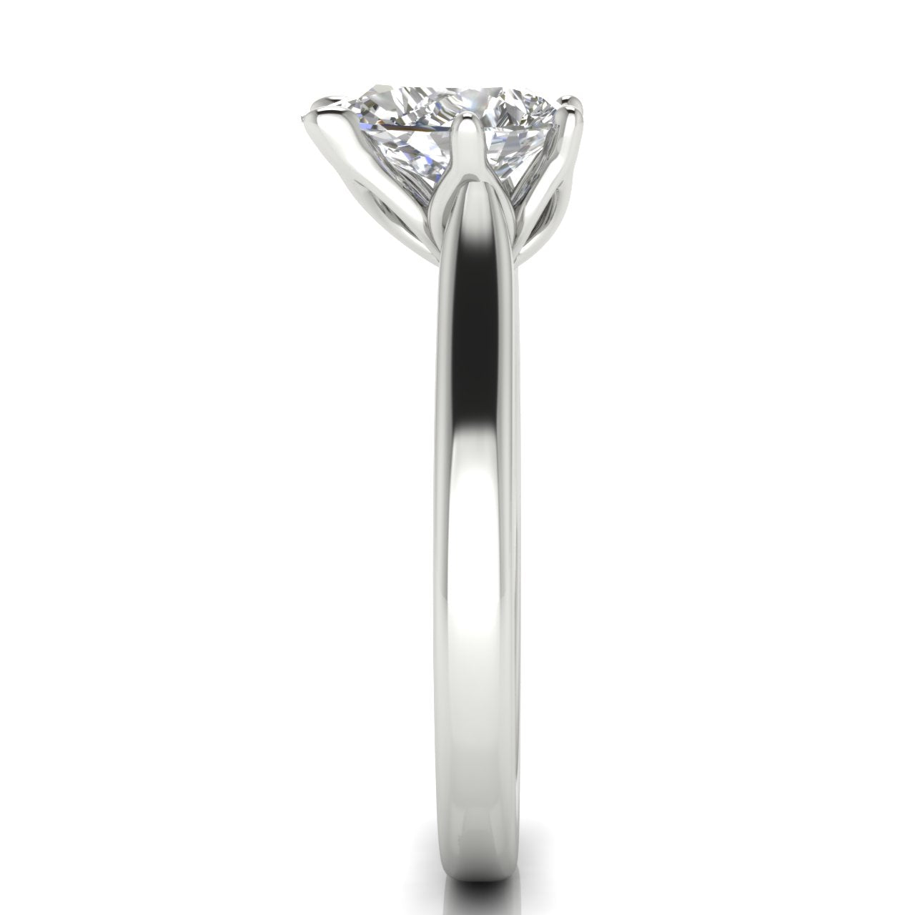 Floral Pear Shaped Moissanite Engagement Ring
