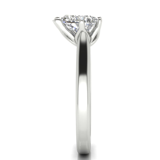 Floral Pear Shaped Moissanite Engagement Ring