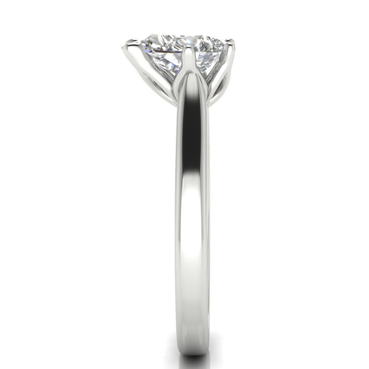 Floral Pear Shaped Moissanite Engagement Ring