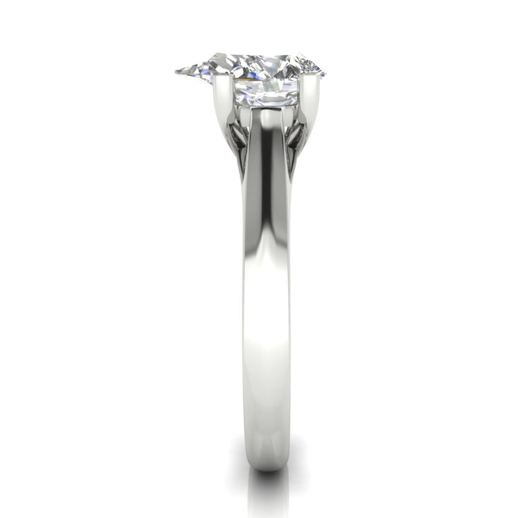 Crossover Pear Shaped Moissanite Engagement Ring
