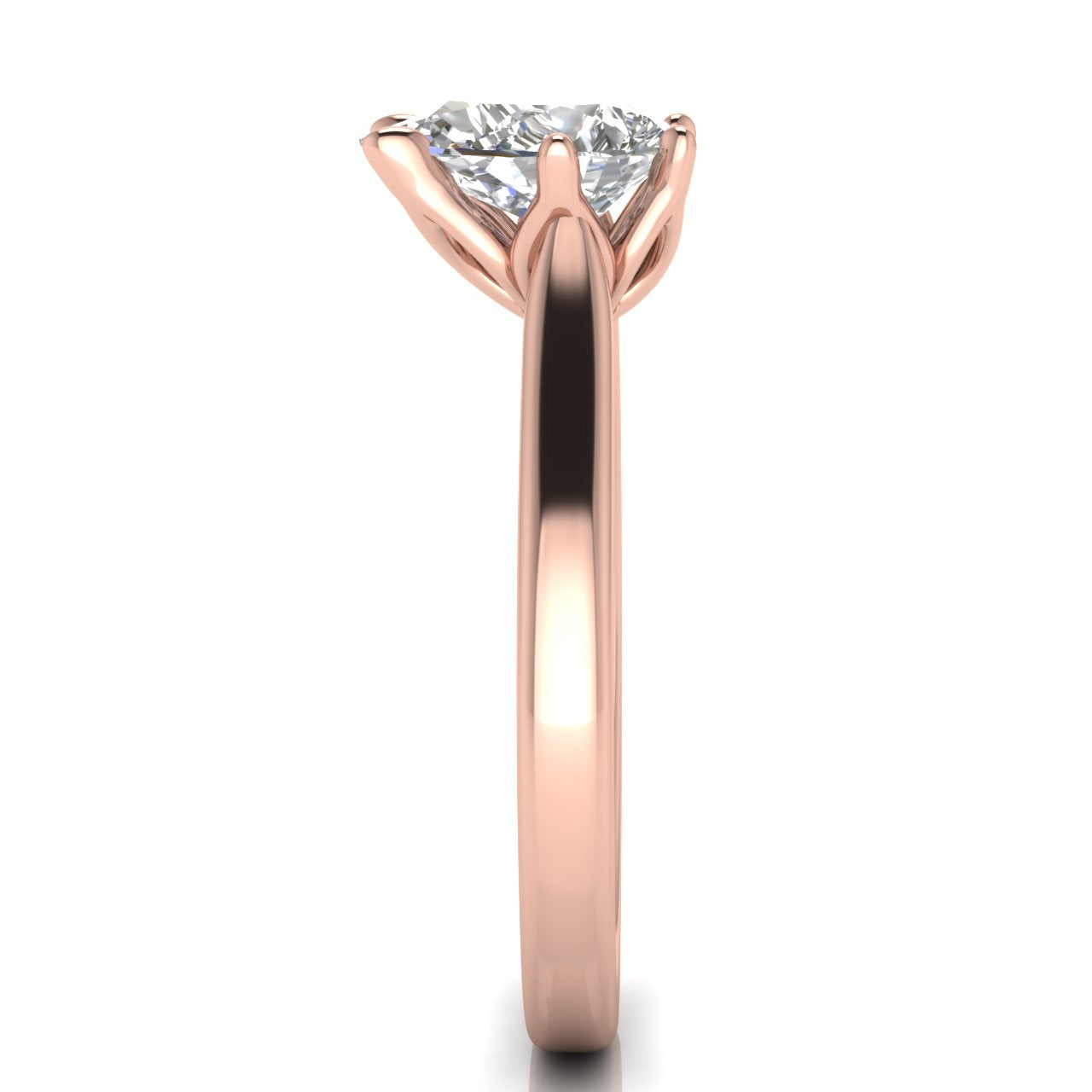 Floral Pear Shaped Moissanite Engagement Ring