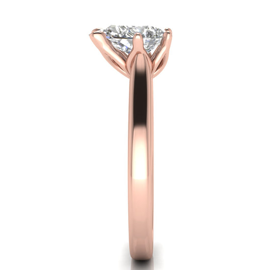 Floral Pear Shaped Moissanite Engagement Ring