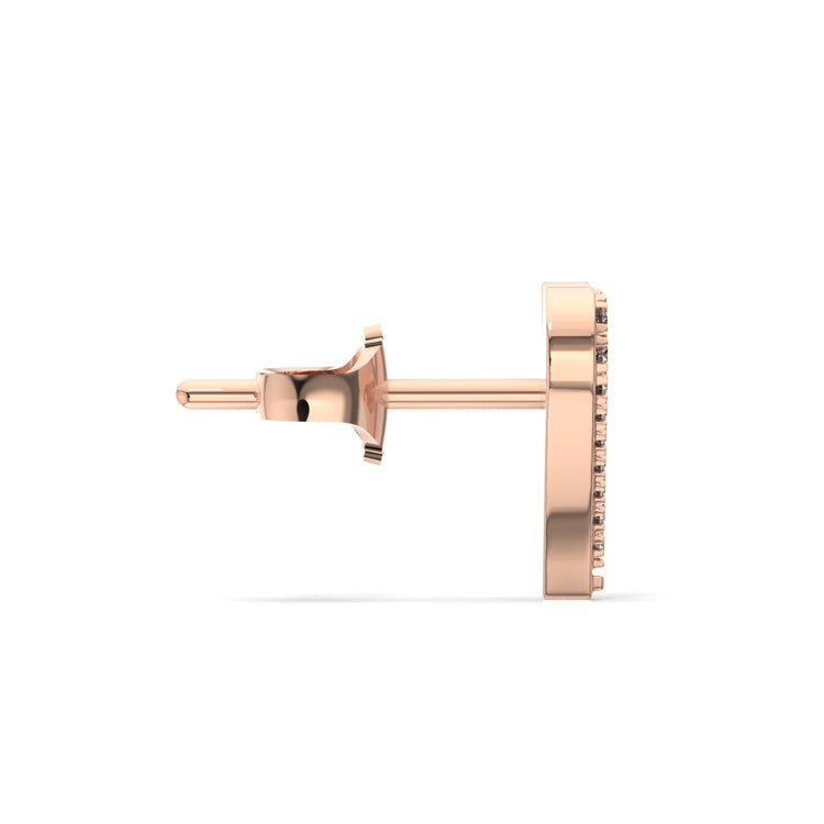 Heart Pave Moissanite Stud Earring