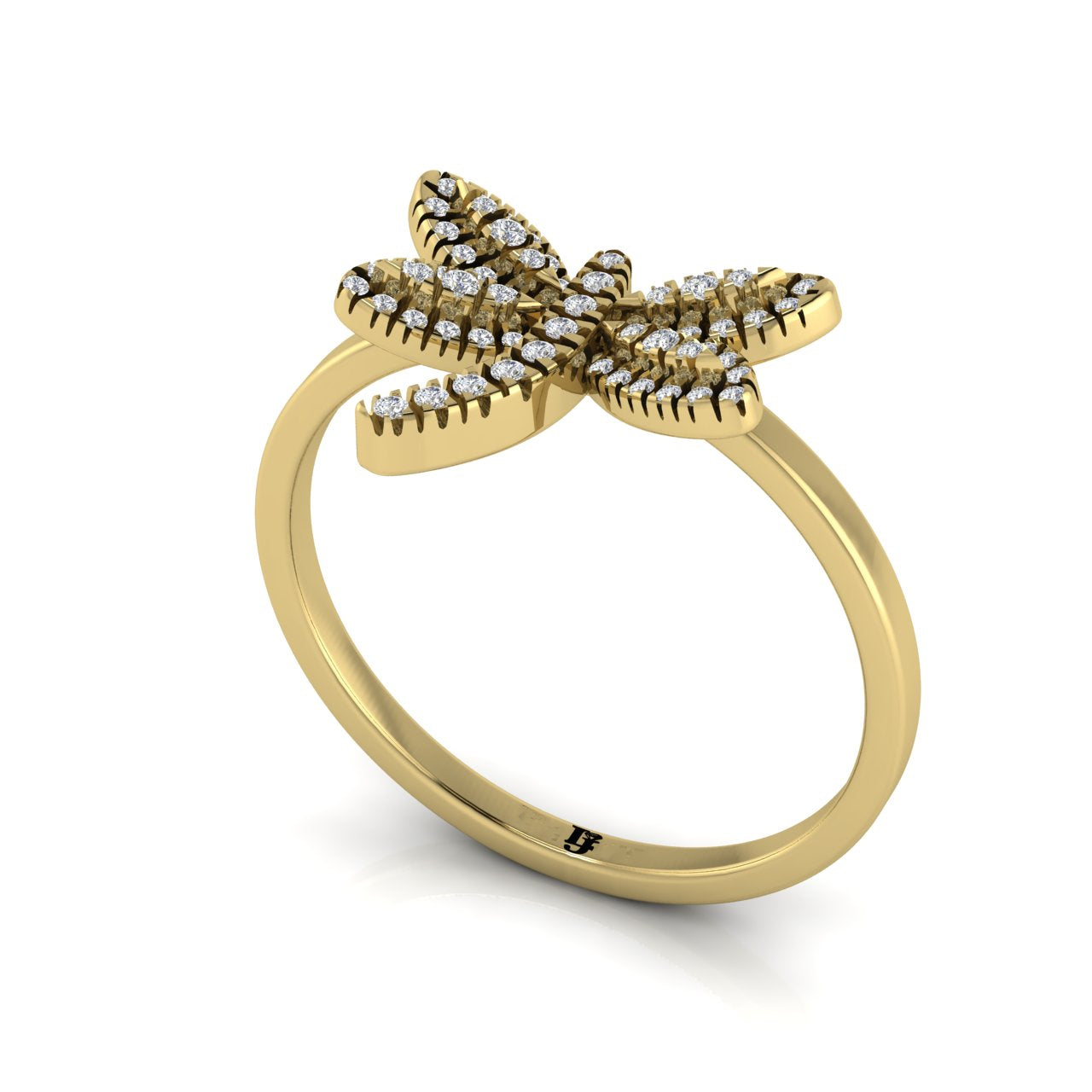 Classic Pave Dragonfly Moissanite Ring