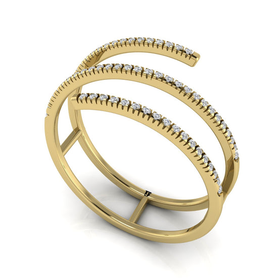 Stylish Spiral Moissanite Ring