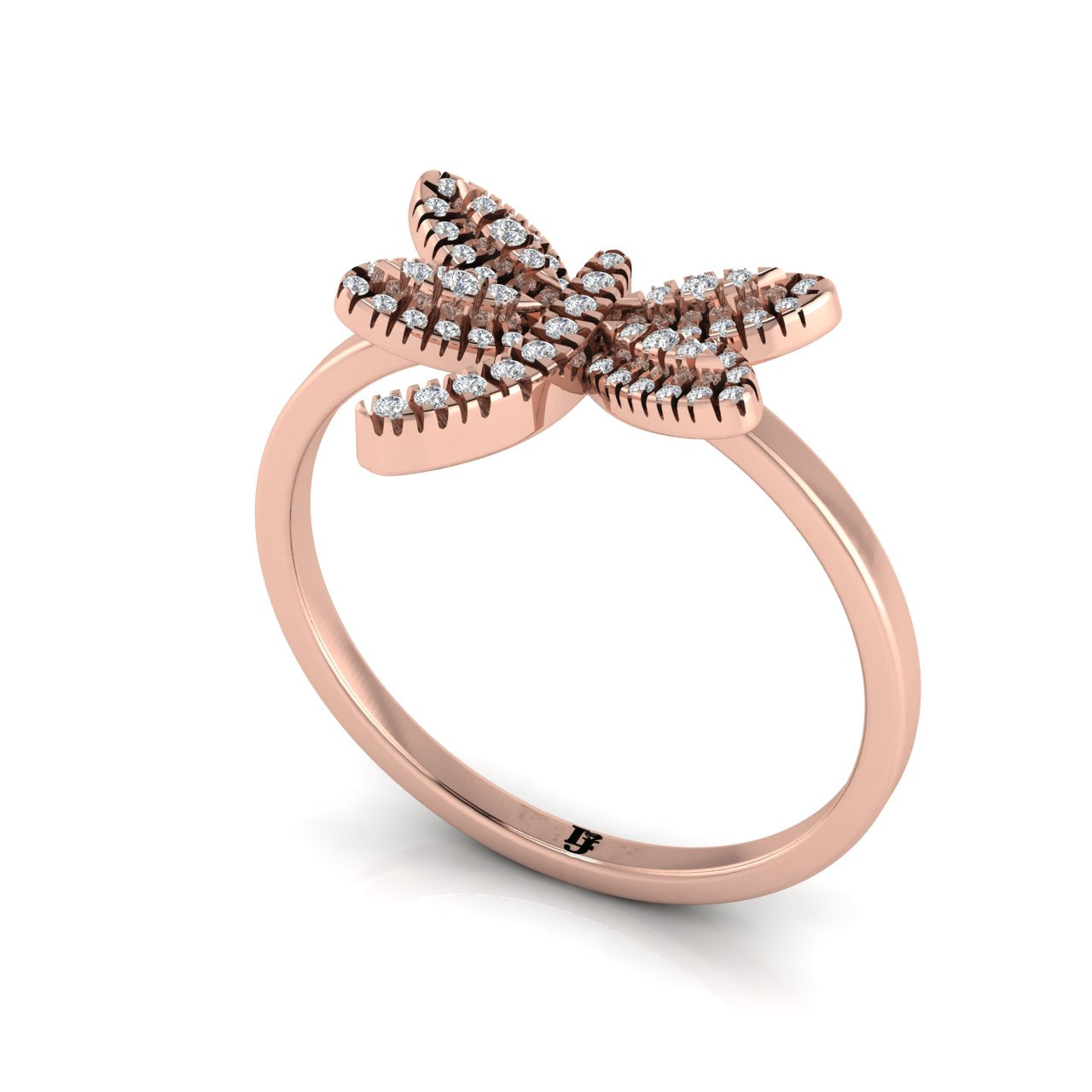 Classic Pave Dragonfly Moissanite Ring