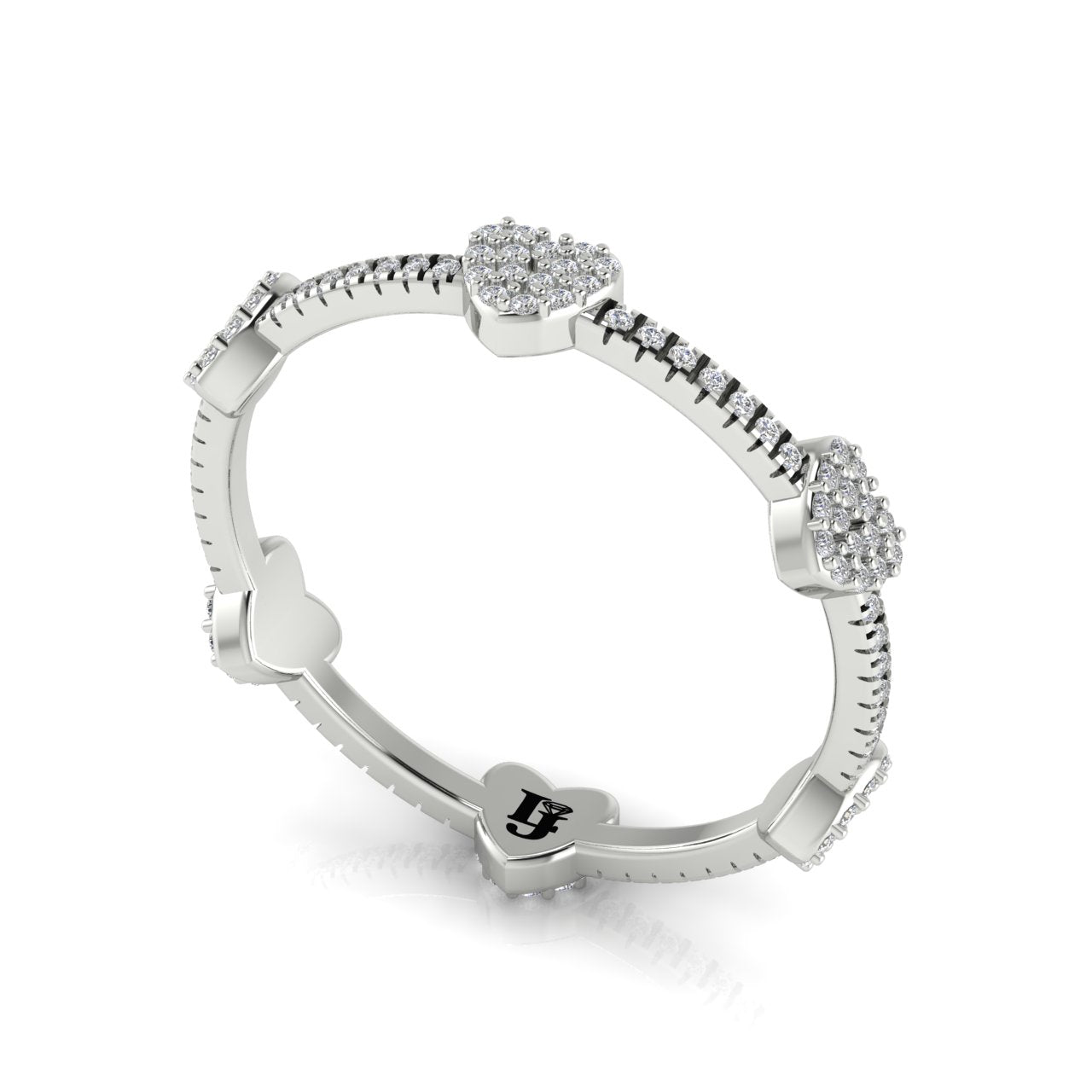 Gold Heart Moissanite Ring