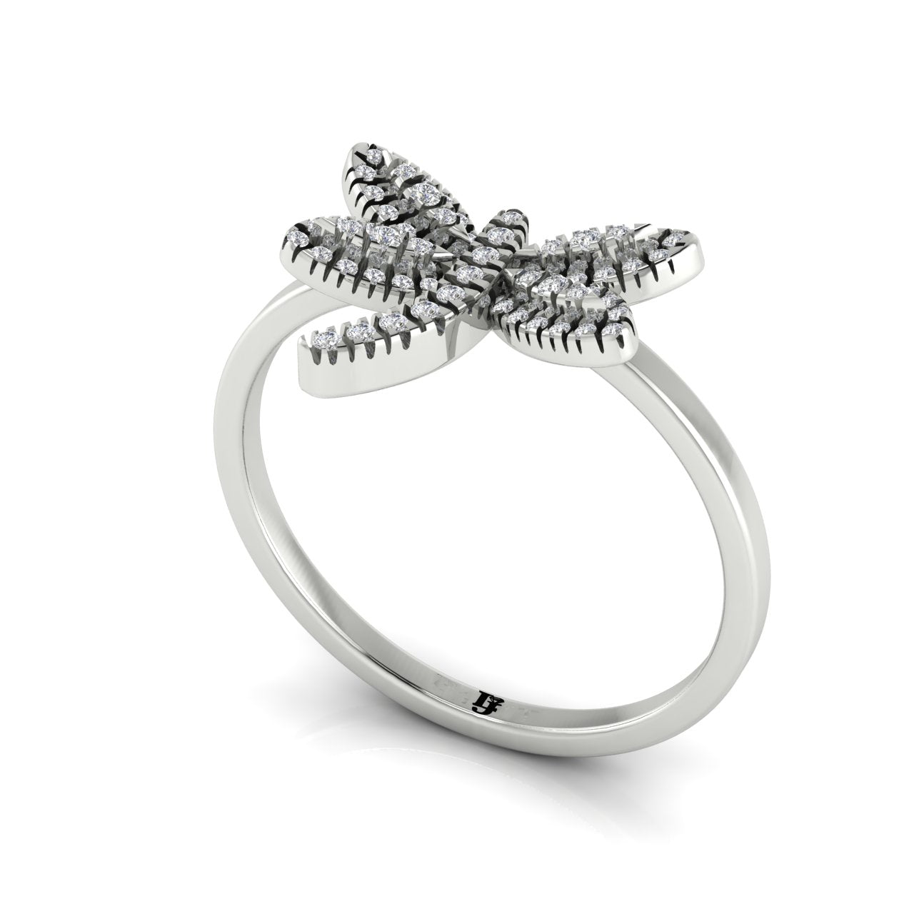 Classic Pave Dragonfly Moissanite Ring