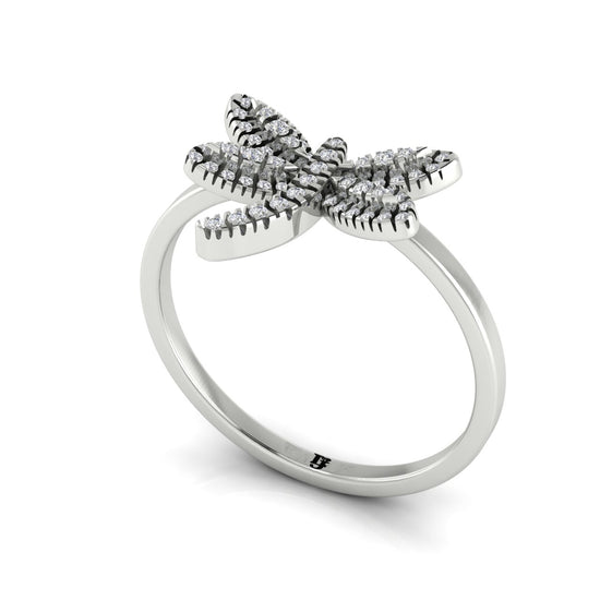 Classic Pave Dragonfly Moissanite Ring