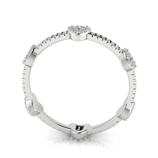 Gold Heart Moissanite Ring