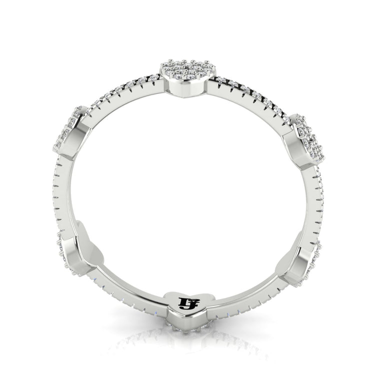 Gold Heart Moissanite Ring