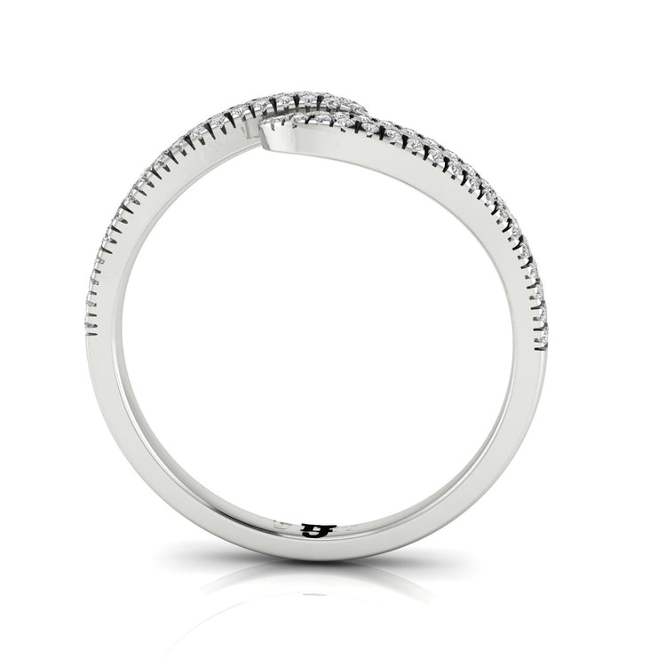 Pave Open Wave Moissanite Ring