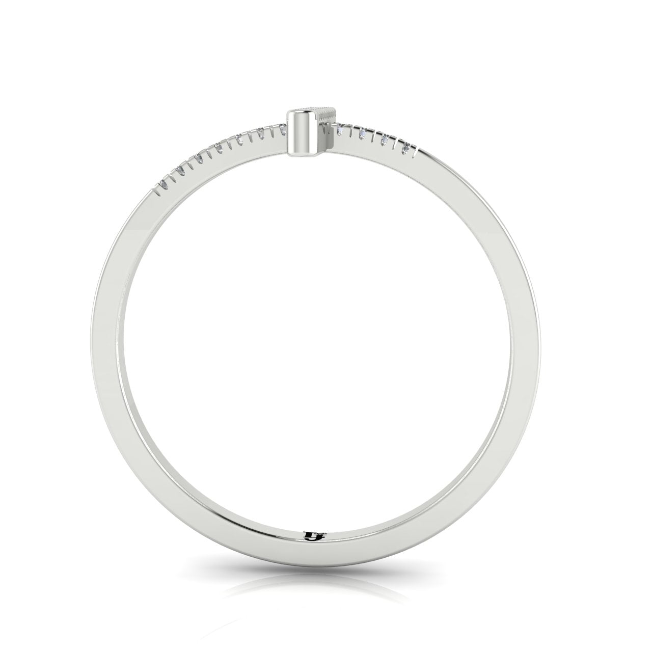 Pave Cross Moissanite Ring