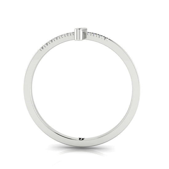 Pave Cross Moissanite Ring