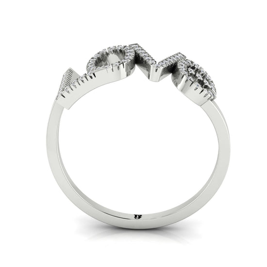 Pave Love Script Moissanite Ring