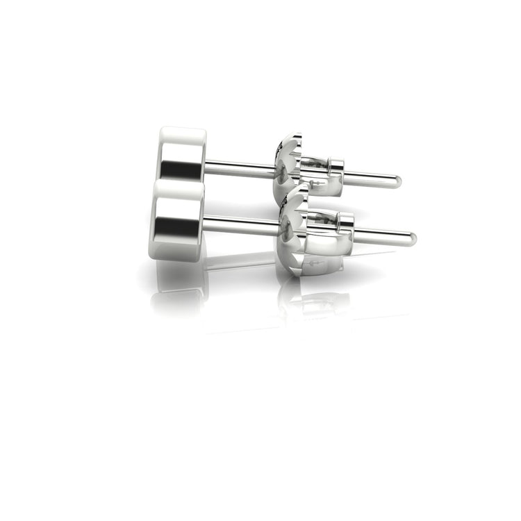 Marquise Bezel Set Moissanite Stud Earring