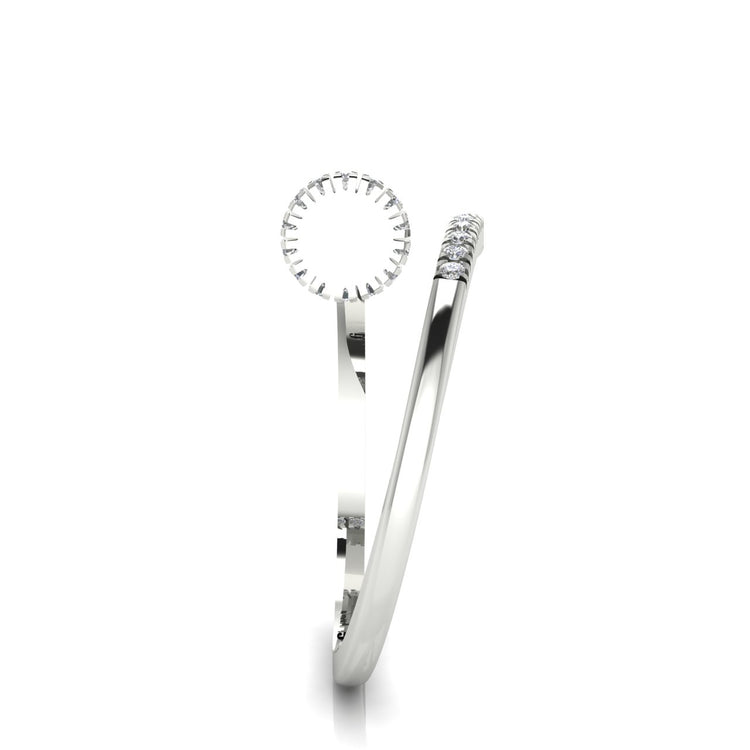 Twisted Pave Nail Moissanite Ring