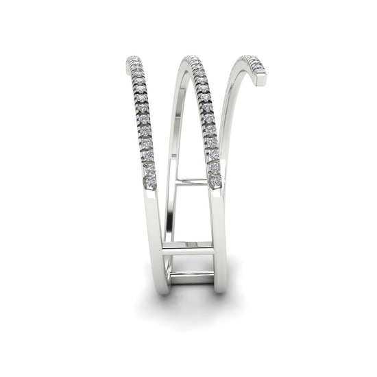 Stylish Spiral Moissanite Ring