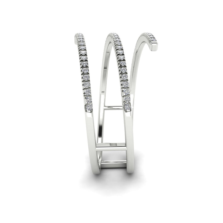 Stylish Spiral Moissanite Ring