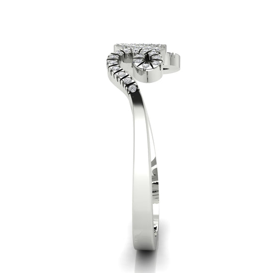 Pave Cursive Love Script Moissanite Ring