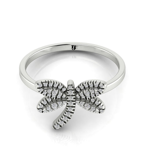Classic Pave Dragonfly Moissanite Ring