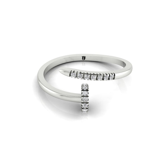 Twisted Pave Nail Lab Diamond Ring