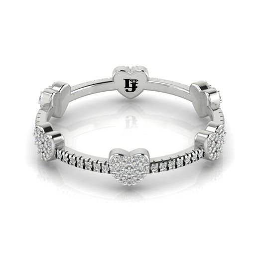 Gold Heart Moissanite Ring