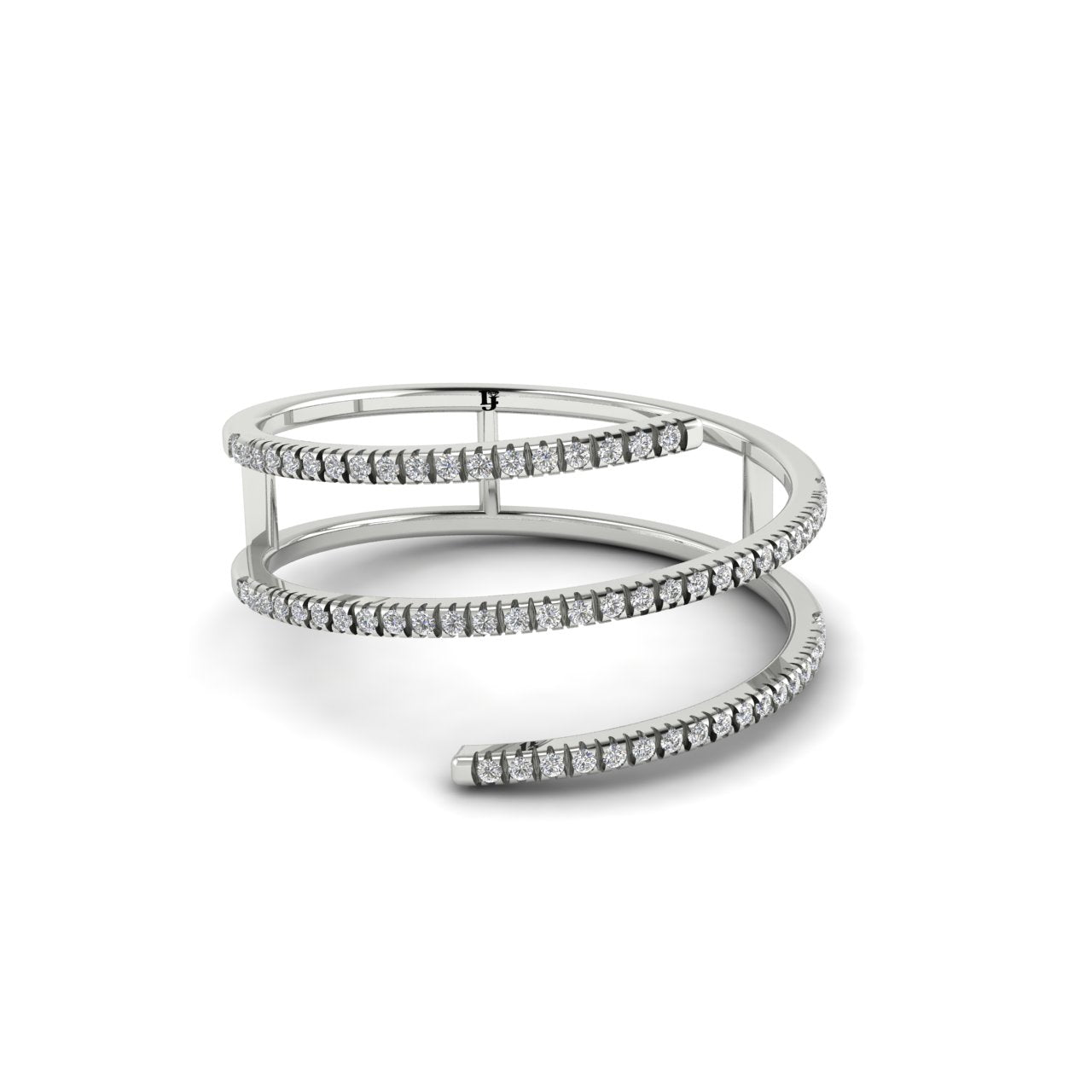 Stylish Spiral Moissanite Ring