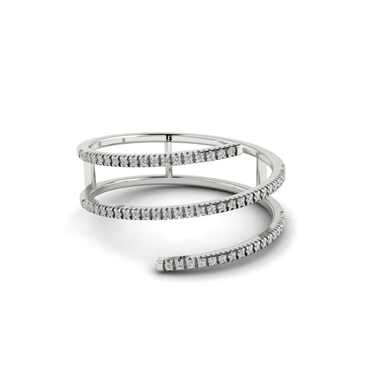 Stylish Spiral Moissanite Ring