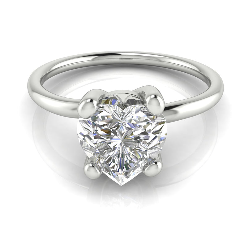 Classic Crossover Heart Shaped  Engagement Ring | Moissanite | Lab Grown Diamond