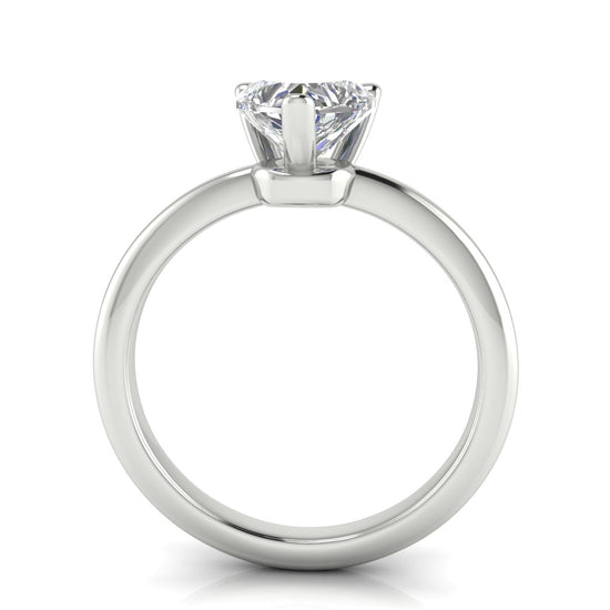 Basket Set Heart Shaped Lab Diamond Engagement Ring