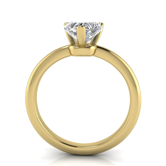 Basket Set Heart Shaped Lab Diamond Engagement Ring