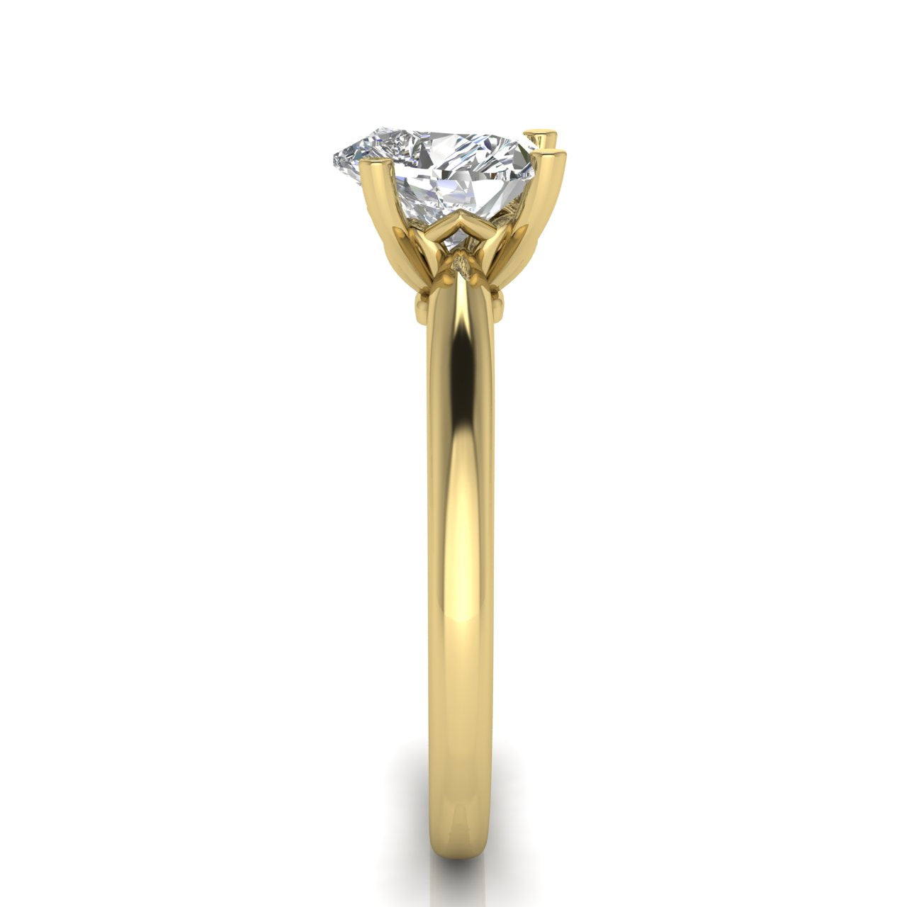Modern Heart Shaped Moissanite Engagement Ring