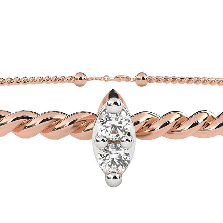 Twisted Elegance Lab Diamond Bracelet