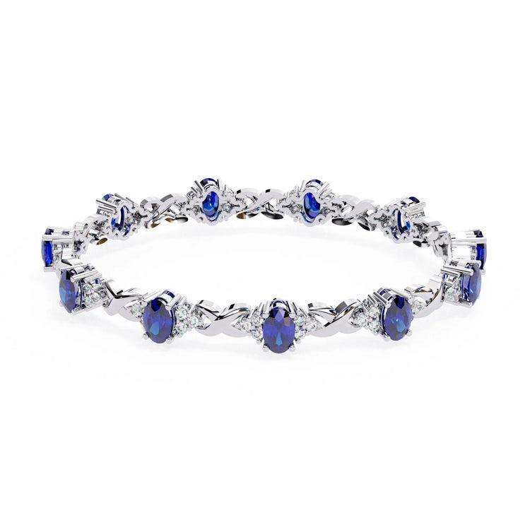Azura Charm Sapphire and Moissanite Bracelet