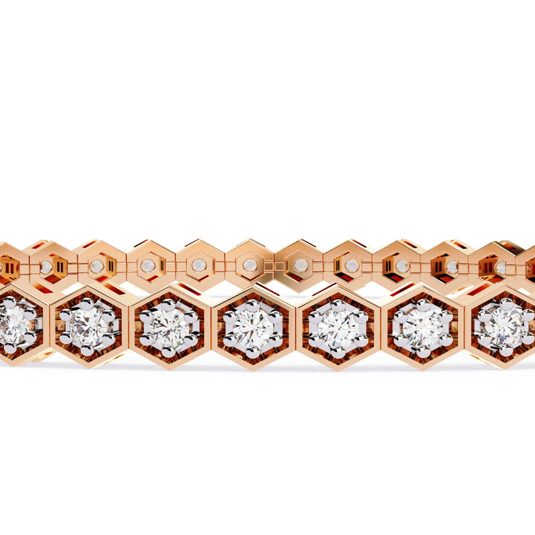 Honeycomb Elegance Lab Diamond Bracelet
