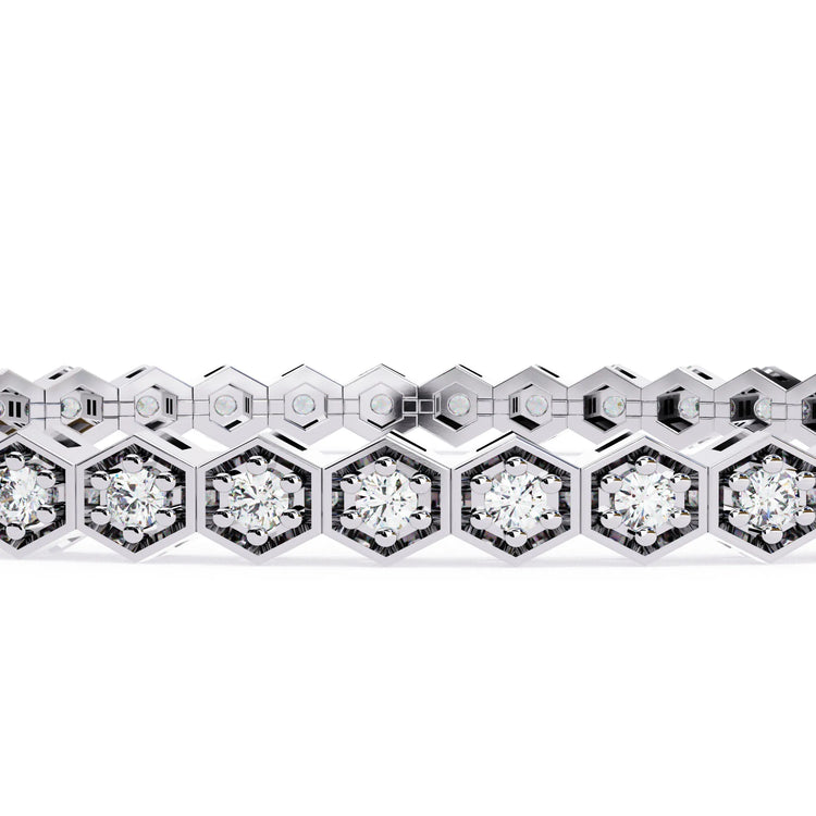 Honeycomb Elegance Lab Diamond Bracelet