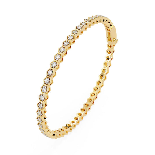 Honeycomb Elegance Lab Diamond Bracelet