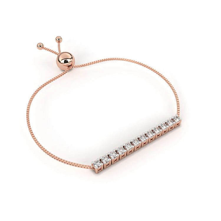 Timeless Adjustable Bar Moissanite bracelet