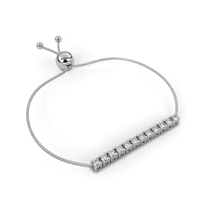 Timeless Adjustable Bar Moissanite bracelet