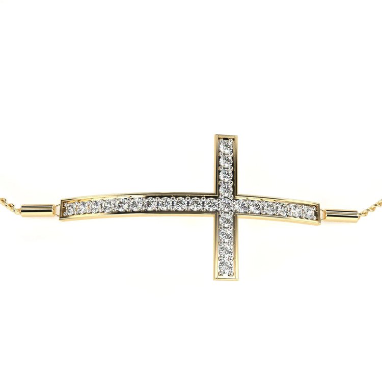 Cross of Light Adjustable Lab Diamond Bracelet