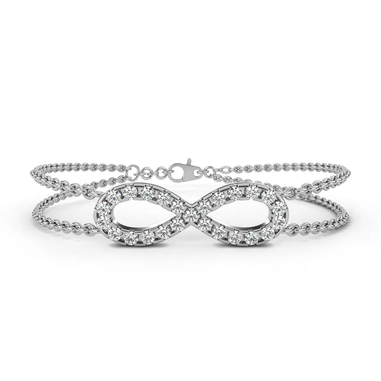 Luminous Infinity Double Chain Moissanite Bracelet