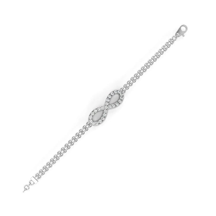 Luminous Infinity Double Chain Moissanite Bracelet