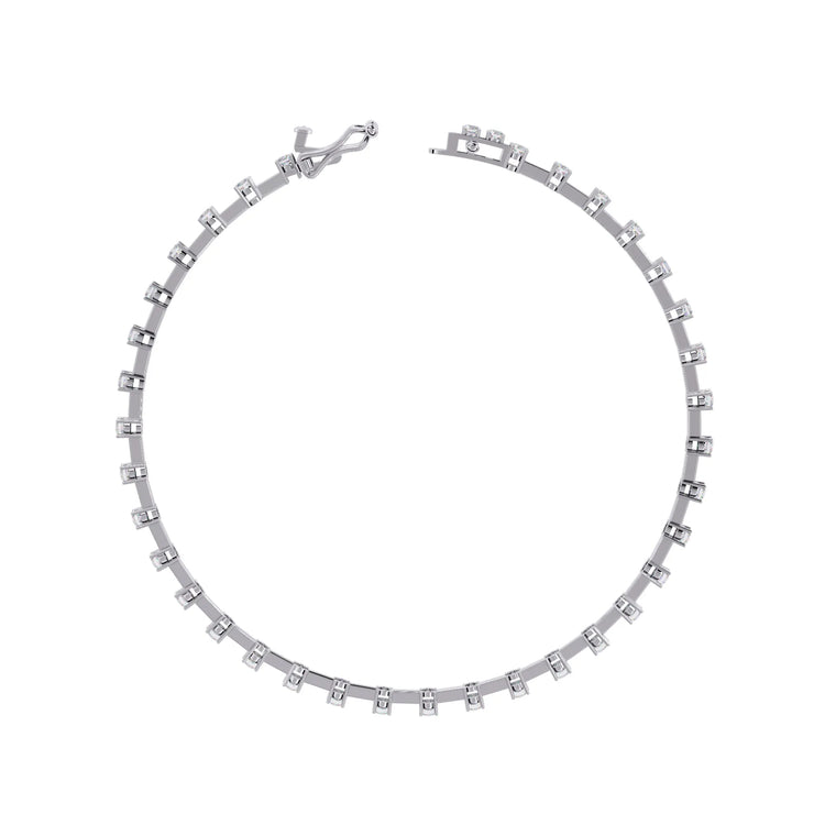 Classic Row Moissanite Bracelet