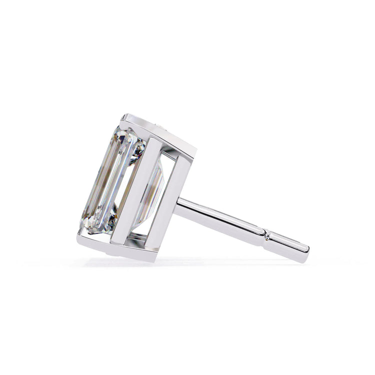 Emerald Cut Lab Diamond Studs Earring