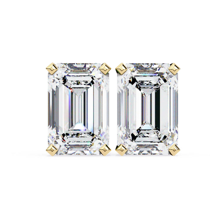 Emerald Cut Lab Diamond Studs Earring