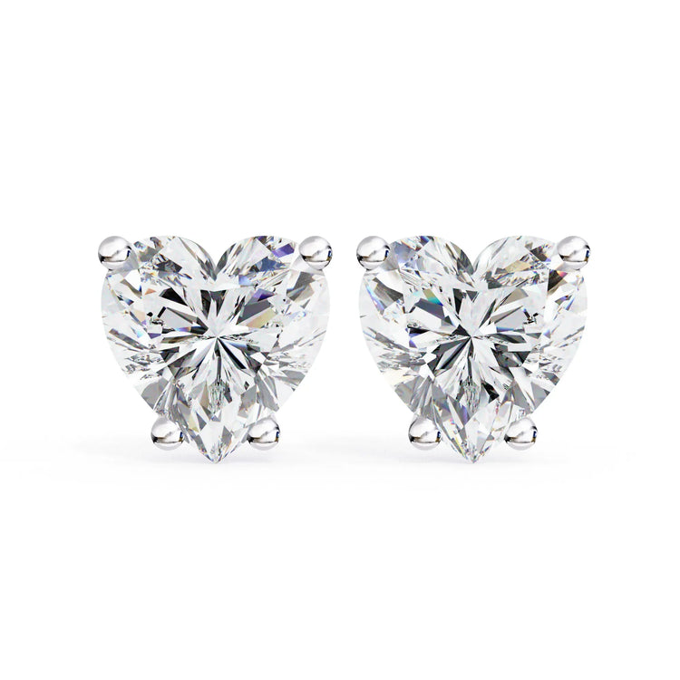 Heart Shape Lab Diamond Studs Earring